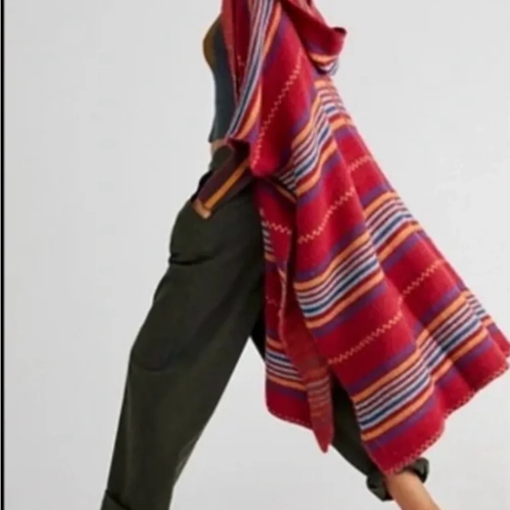 Free People Cold Canyon Hooded Poncho - Picture 2 of 4